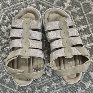 Ryka Sandals in Olive and Beige